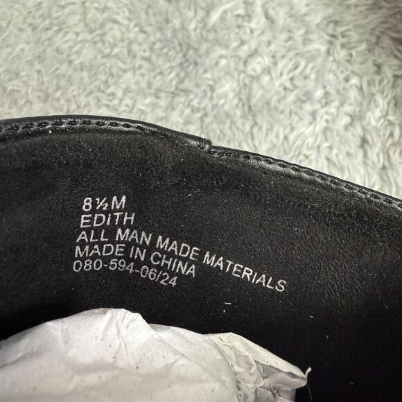 Aerosoles Edith Ankle Boot Women's Heeled Booties Black Vegan Leather Size 8.5 - Picture 9 of 10